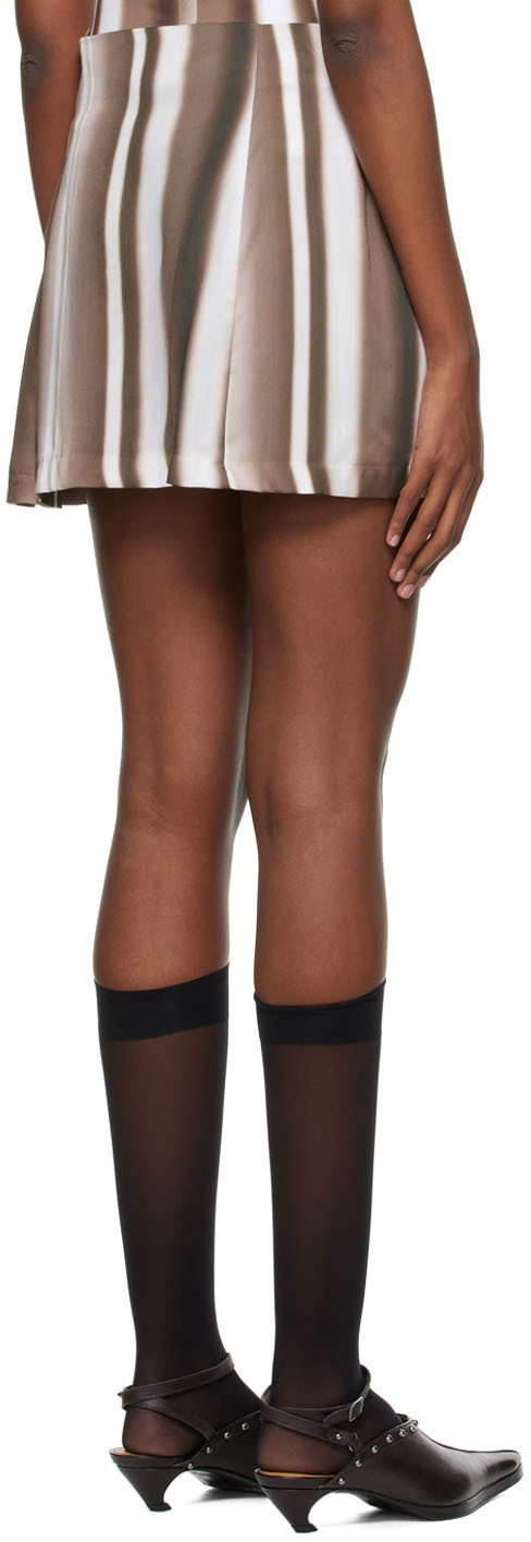 Anne Isabella Brown Tencel Mini Skirt