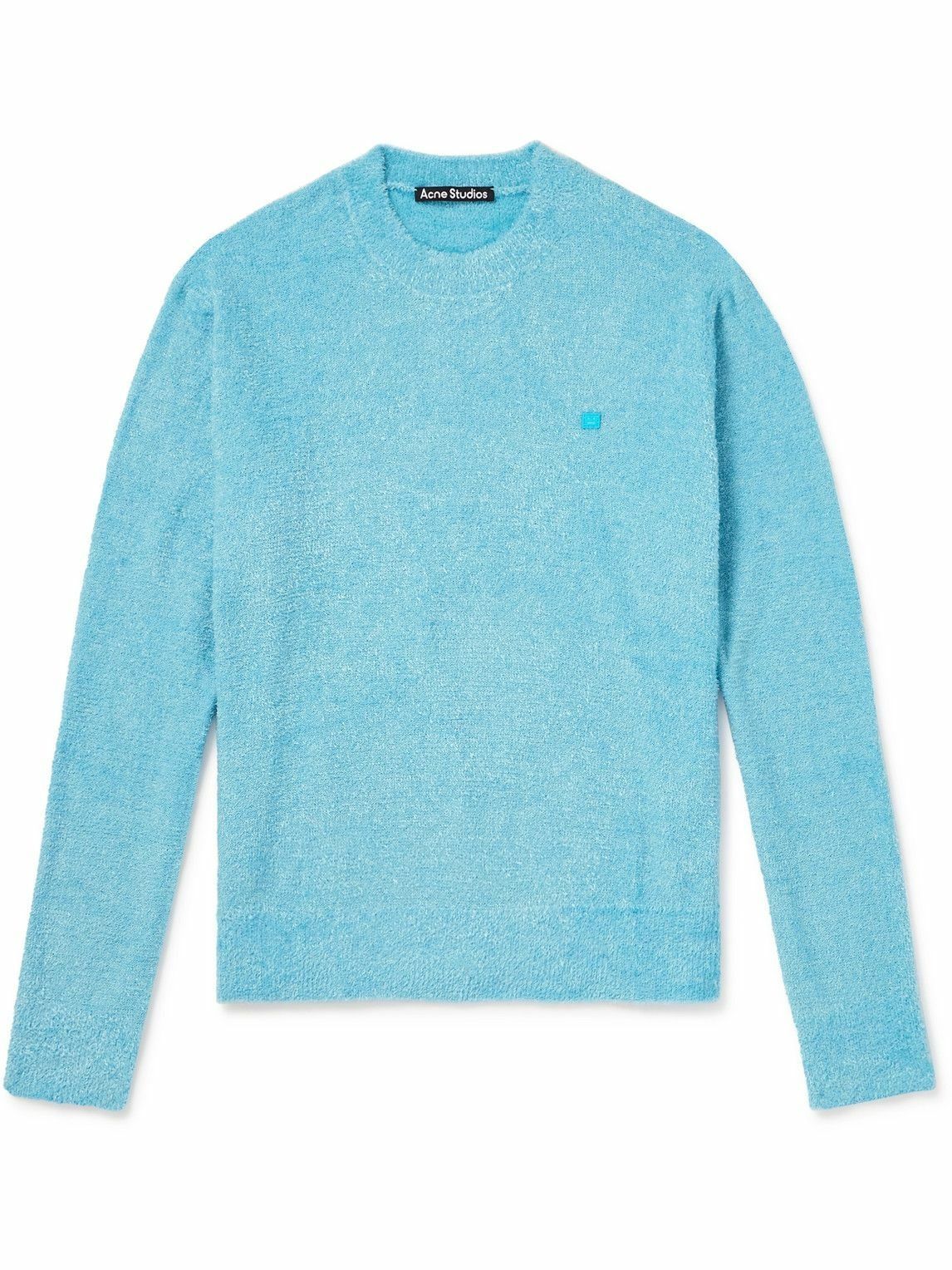 Acne Studios - Kedgar Logo-Appliquéd Knitted Sweater - Blue Acne Studios