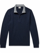 Faherty - Jackson Hole Cotton-Blend Half-Zip Sweater - Blue