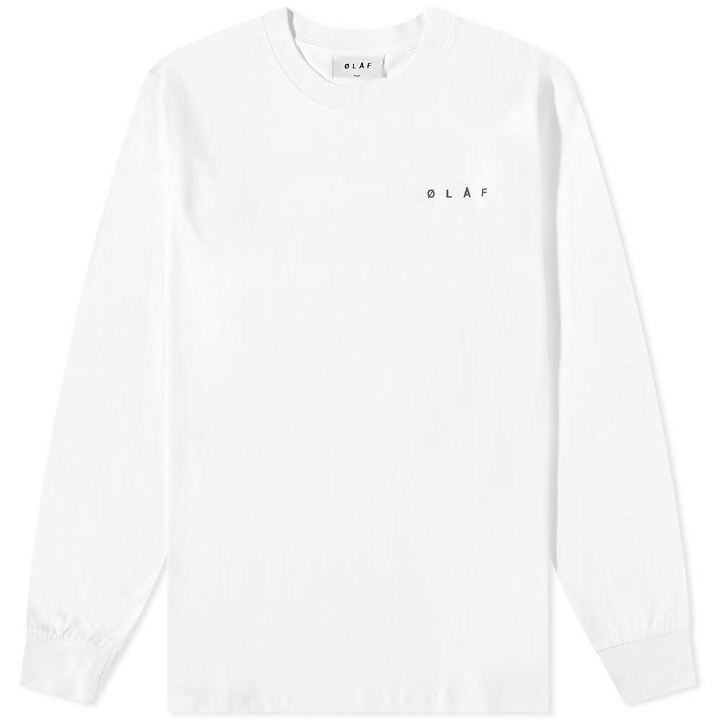 Photo: Olaf Hussein Men's Long Sleeve Face T-Shirt in White