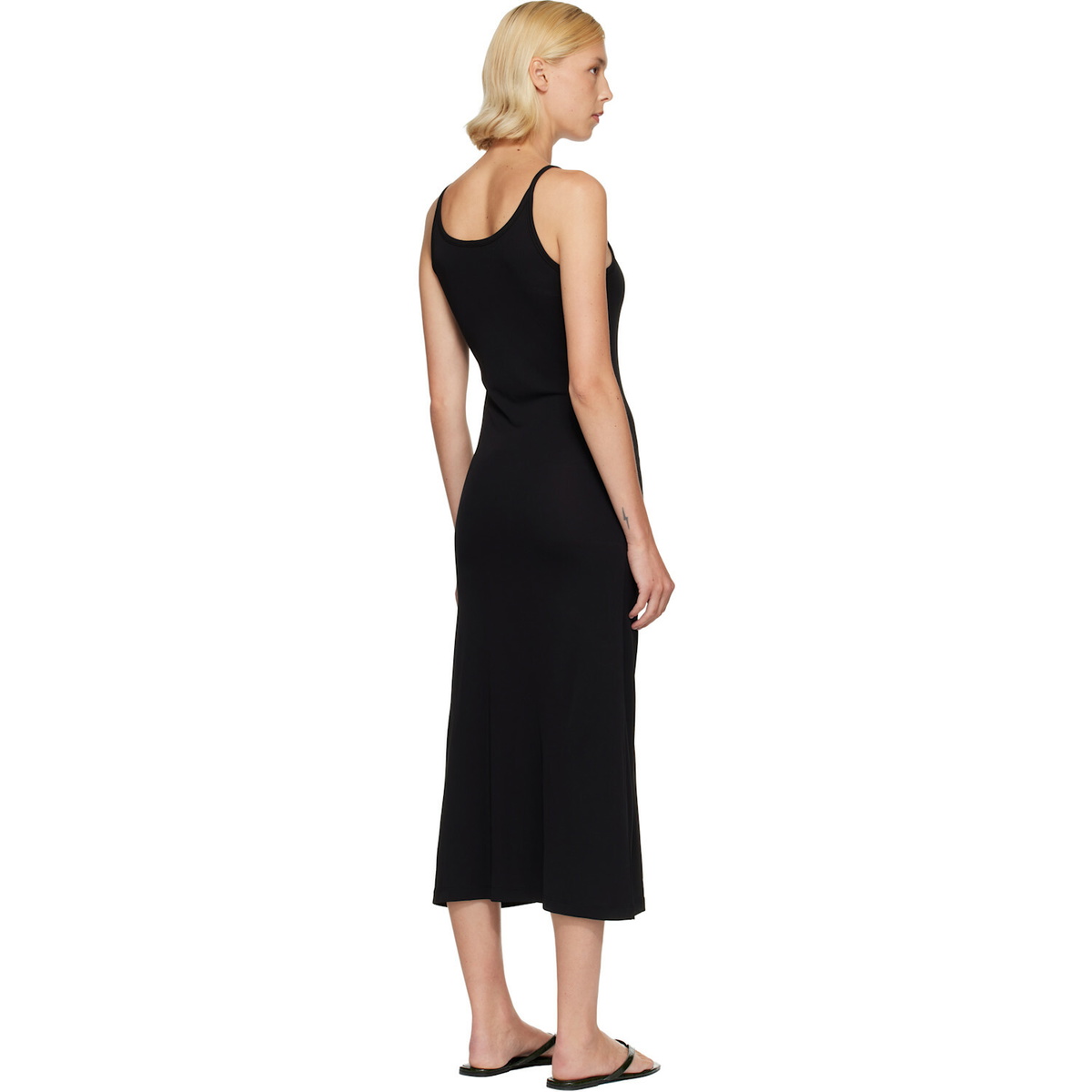 TOTEME Black Fluid Slip Maxi Dress