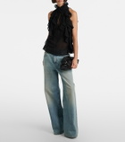 McQueen Manta Small leather clutch
