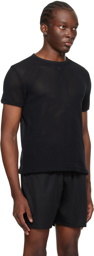 Courrèges Black Semi-Sheer T-Shirt
