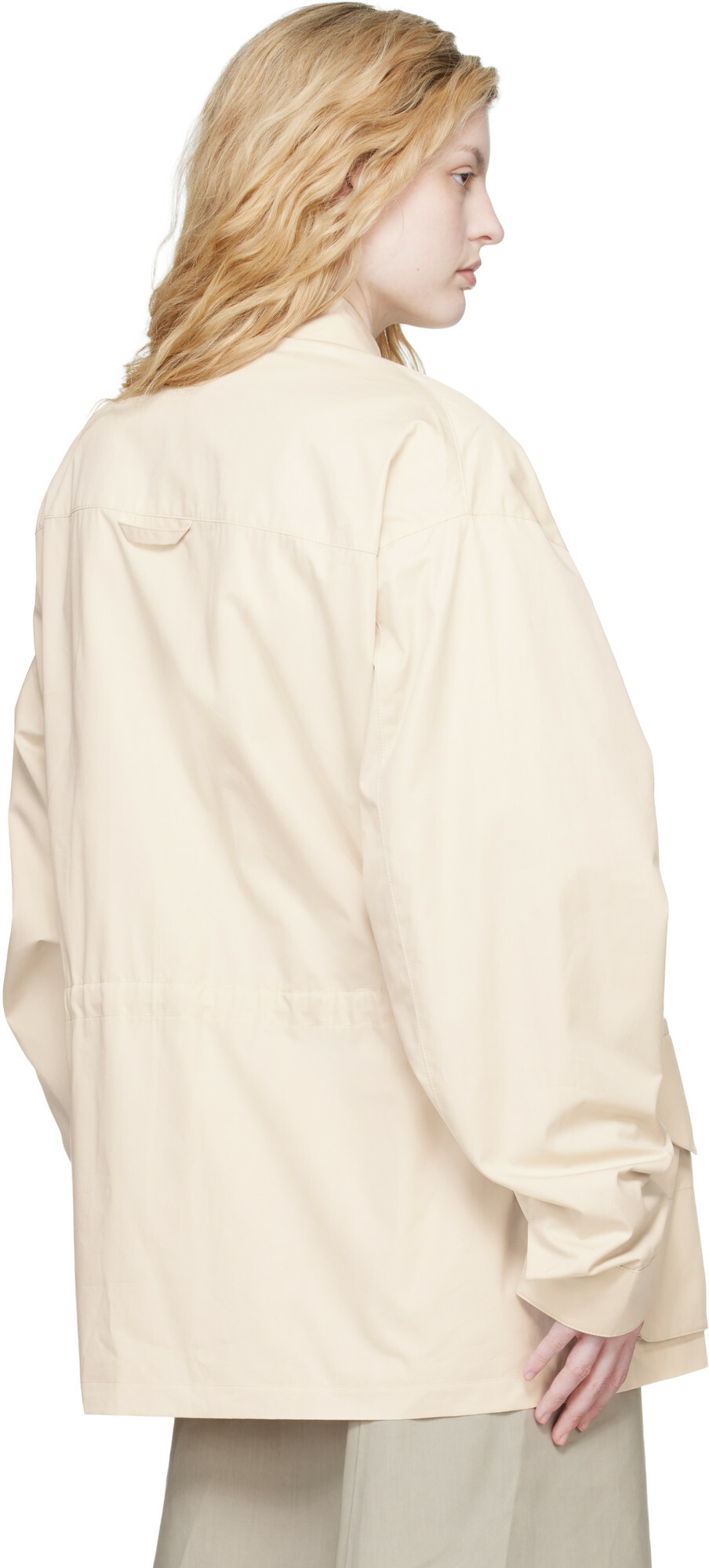 Rier Off-White Cotton Field Jacket