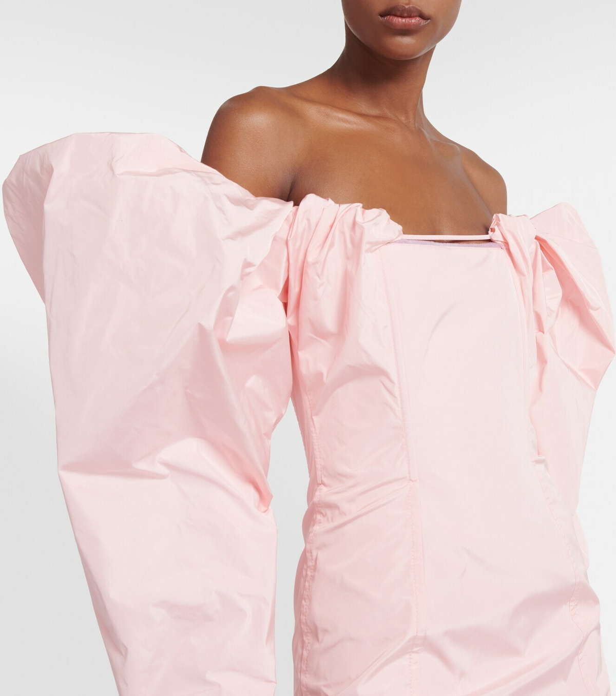 Jacquemus La Robe Taffetas クレープミニドレス La Robe Taffetas polka-dot minidress in white - Jacquemus