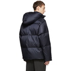 Jil Sander Blue Quilted Down Riversdale Jacket