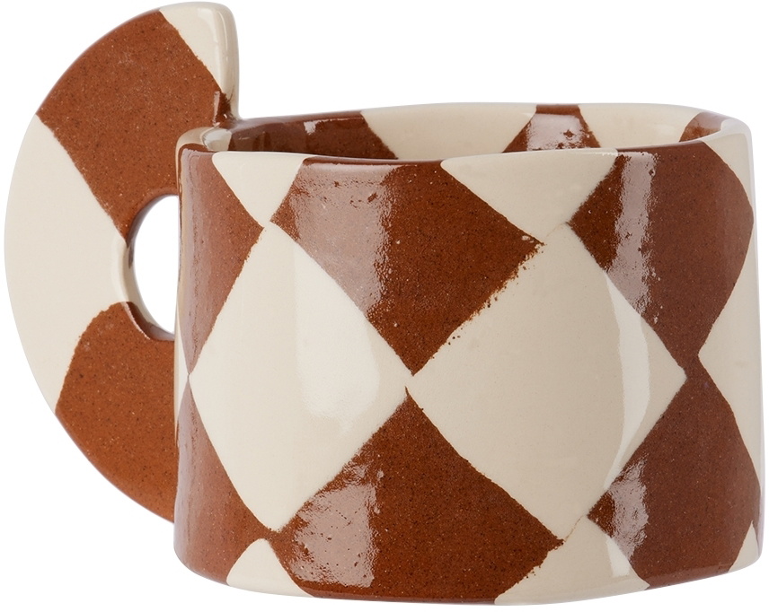 Henry Holland Studio Brown & White Check Mug