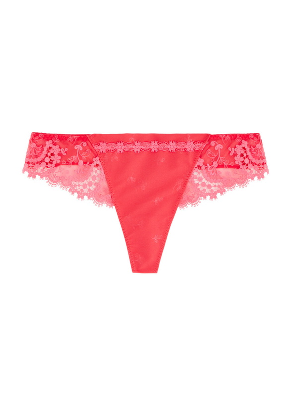 Photo: Simone PÉRÈLE Wish Satin Thong Pink