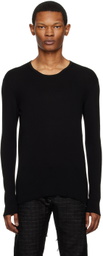 Label Under Construction Black Ribbed Sweater