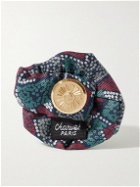 Charvet - Printed Silk-Faille Flower Lapel Pin