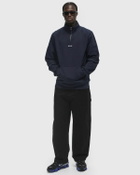 ØLÅF BLOCK ZIP MOCK NECK Blue Mens Half-Zips/Sweatshirt