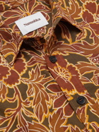 NANUSHKA - Alain Printed Linen-Blend Shirt - Brown