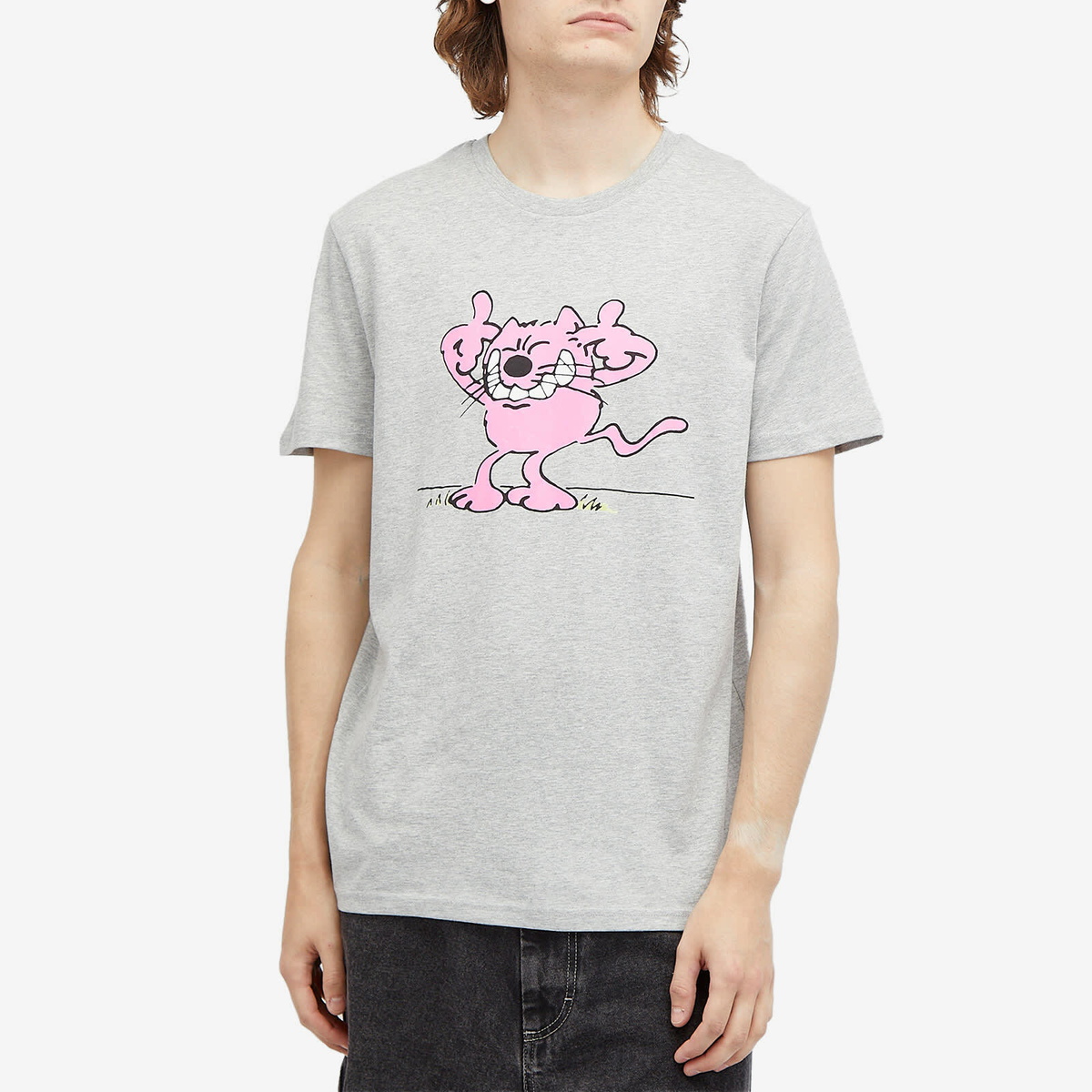IDEA Men's x Roobarb + Custard Ears T-Shirt in Heather Grey