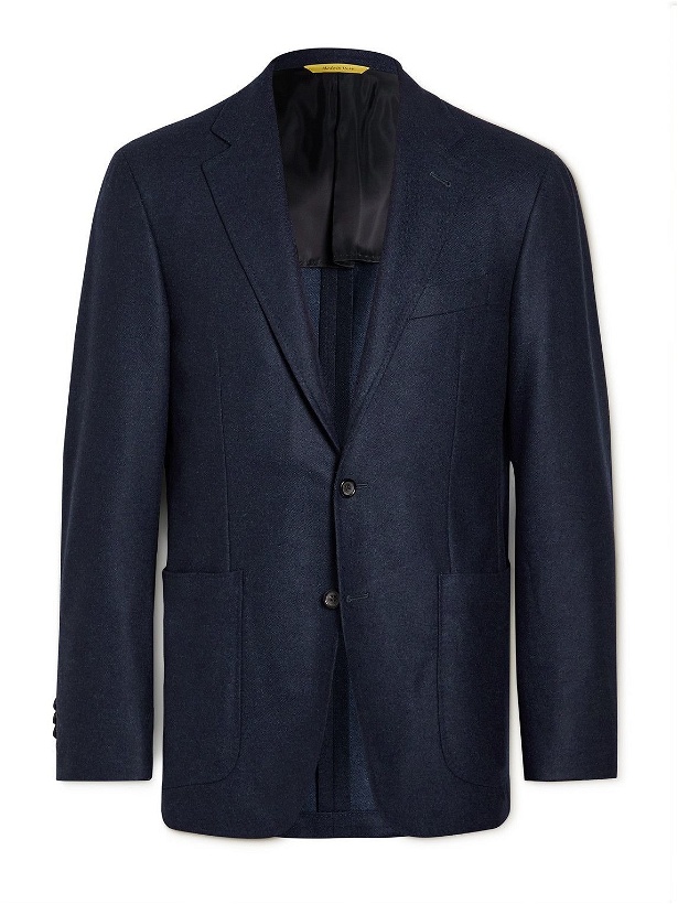 Photo: Canali - Kei Slim-Fit Wool Suit Jacket - Blue