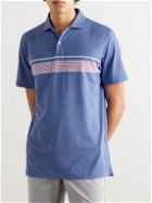 Peter Millar - Ledger Performance Striped Tech-Jersey Golf Polo Shirt - Blue