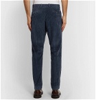 MAN 1924 - Navy Tomi Cotton-Corduroy Drawstring Trousers - Blue