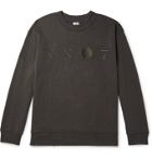 NN07 - Jerome 3211 Logo-Embroidered Loopback Cotton-Blend Jersey Sweatshirt - Green