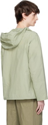 DOCUMENT Khaki Nylon Hooded Shirting Jacket