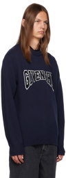 Givenchy Navy College Sweater