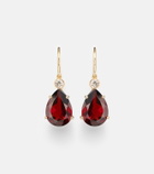 Ileana Makri 14kt gold (750/1000) earrings with garnets and diamonds
