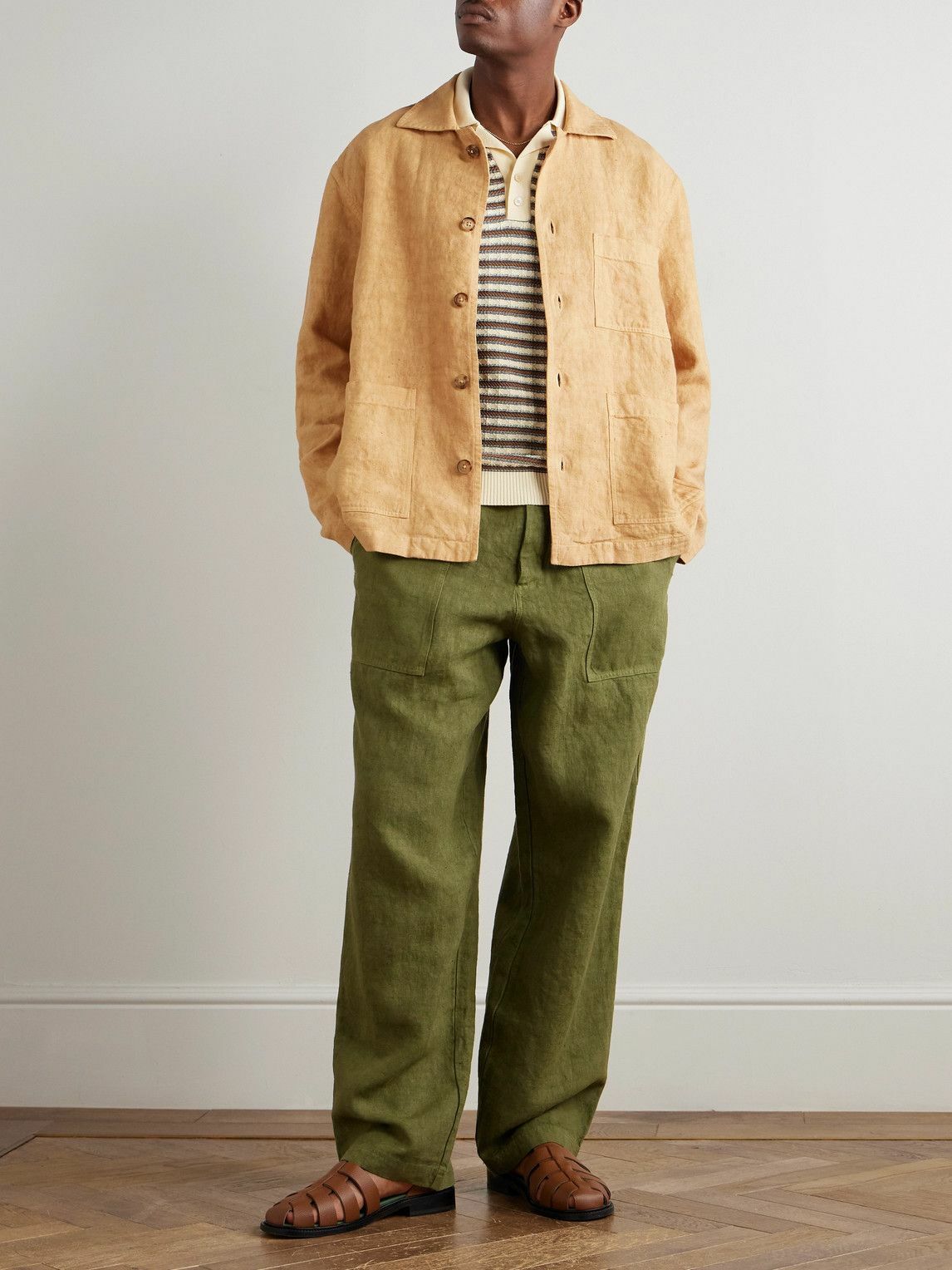 Federico Curradi - Oversized Linen Overshirt - Neutrals