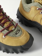 Oakley Factory - Edge Mesh and Rubber-Trimmed Distressed Suede Boots - Yellow