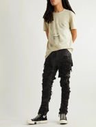 DRKSHDW by Rick Owens - Detroit Slim-Fit Distressed Paint-Splattered Coated Jeans - Black