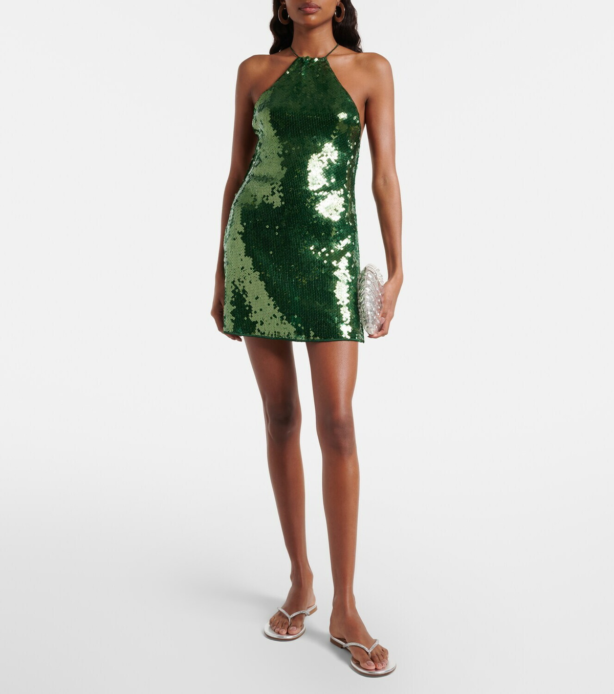 Oséree Marylin sequined halterneck minidress