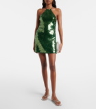 Oséree Marylin sequined halterneck minidress