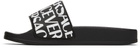 Versace Kids Black Printed Slides