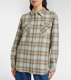 God's True Cashmere Joy Tartan cashmere shirt with emerald