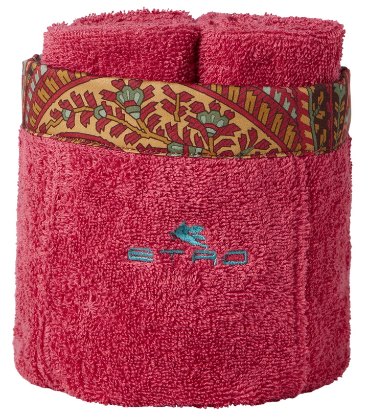 Photo: Etro Giano set of 4 face towels and basket