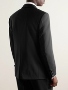 Canali - Satin-Trimmed Wool and Mohair-Blend Tuxedo Jacket - Black