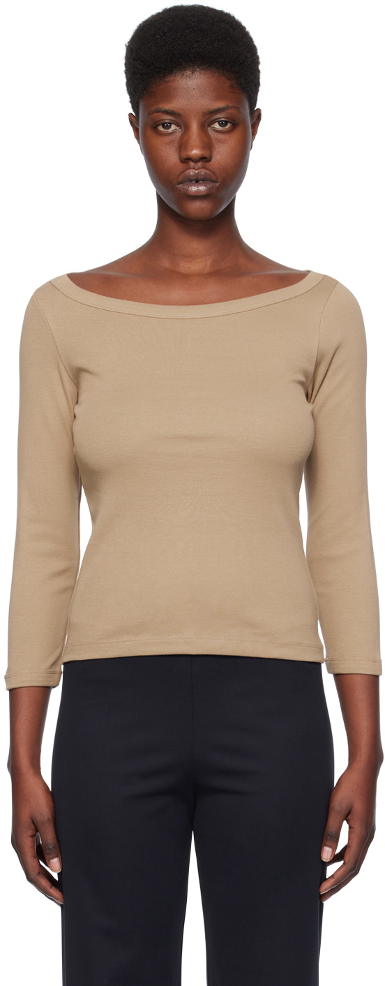 FLORE FLORE Taupe Steffi Long Sleeve T-Shirt FLORE FLORE
