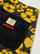 Marni - Carhartt WIP Wide-Leg Floral-Print Cotton-Canvas Trousers - Yellow