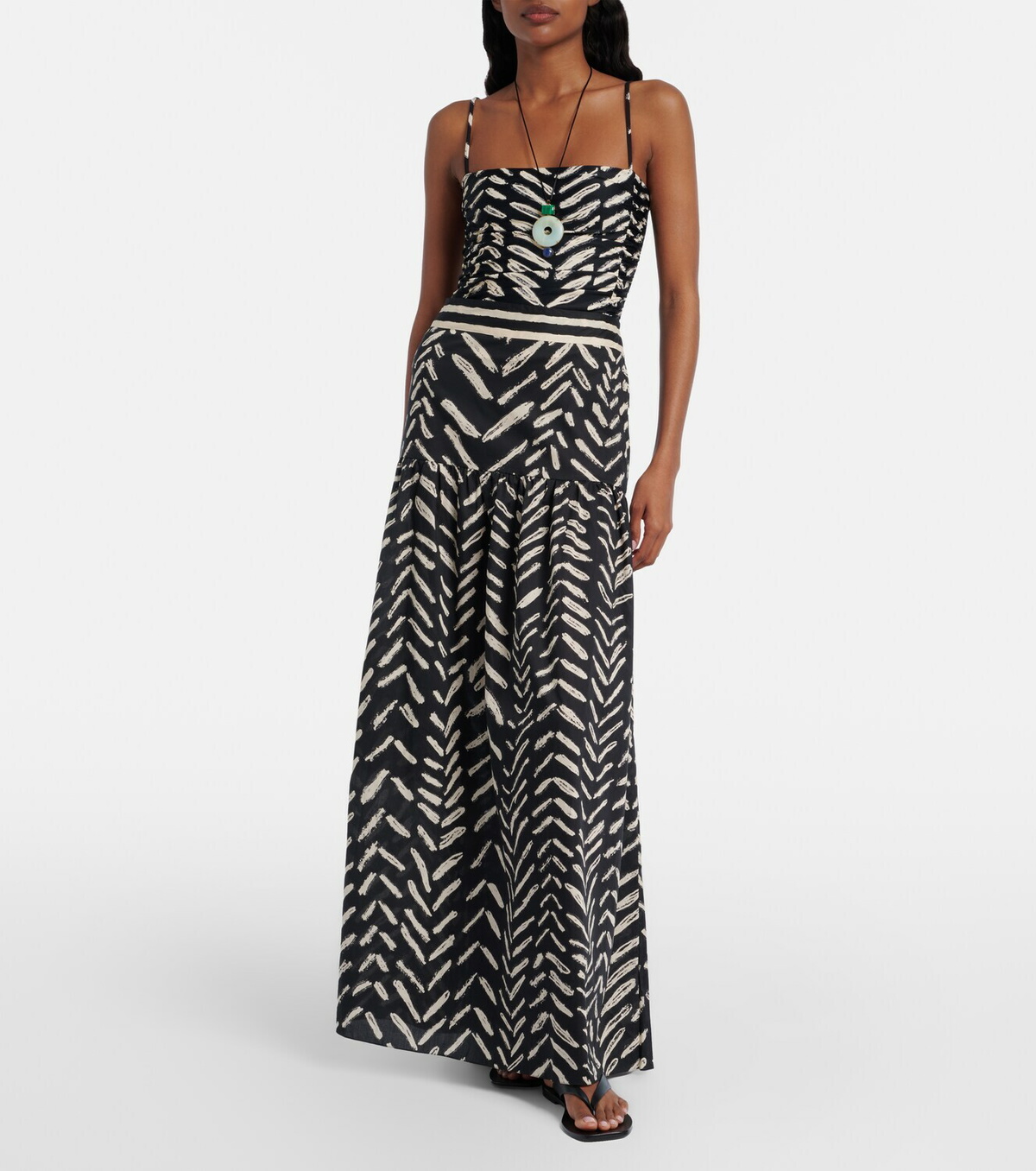 Johanna Ortiz Printed cotton maxi skirt