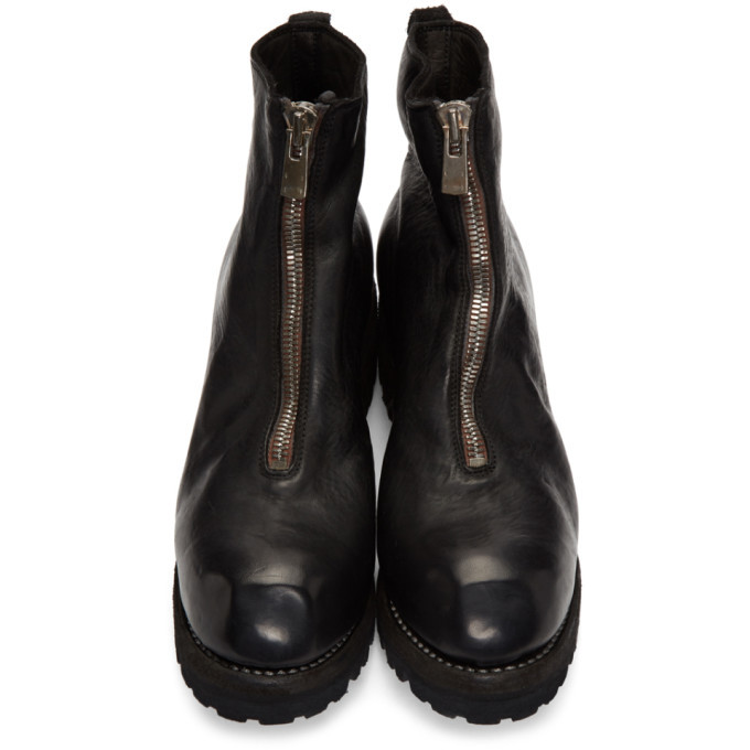 Guidi Black Front Zip Boots Guidi