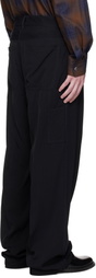 Toga Virilis Black Viscose Twill Trousers