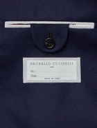Brunello Cucinelli - Double-Breasted Wool Blazer - Blue