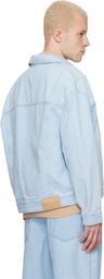 Maison Kitsuné Blue Zipped Denim Jacket