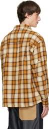 We11done Yellow Repaired Checked Shirt