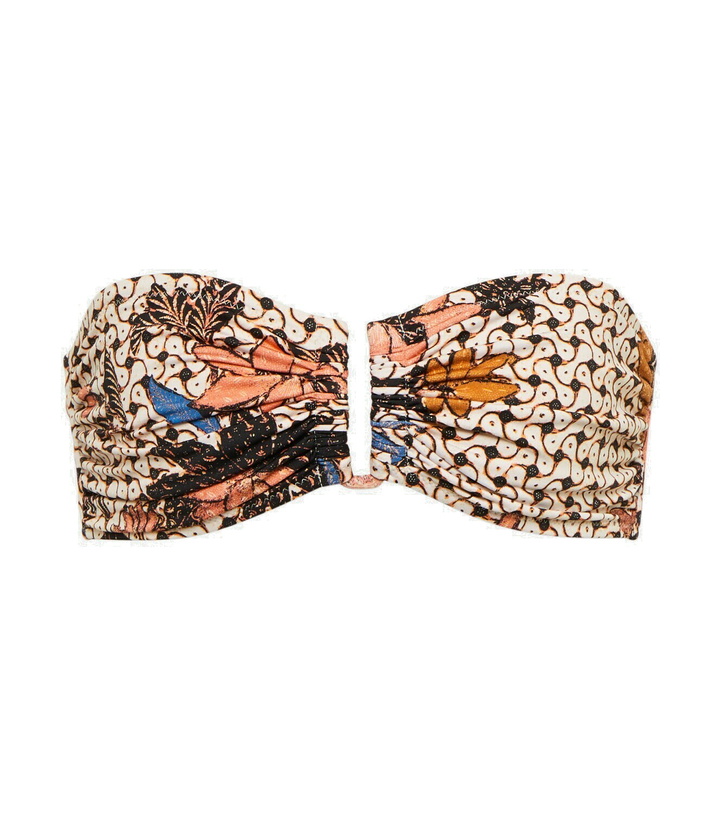 Photo: Ulla Johnson Santorini printed bandeau bikini top