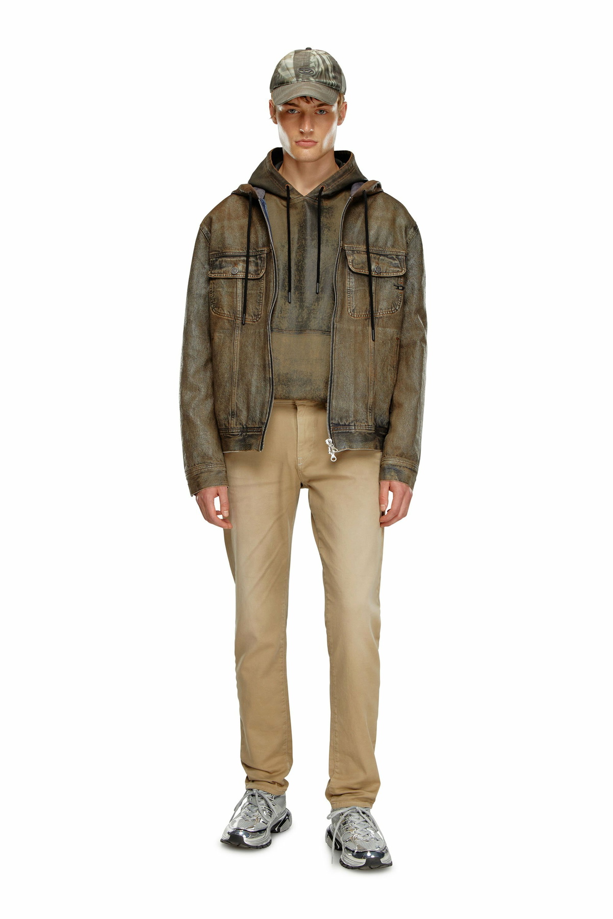 Diesel Slim 2060 D-Strukt Joggjeans - Jeans Mens in Beige Diesel