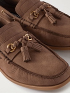 TOM FORD - Robin Full-Grain Nubuck Boat Shoes - Brown