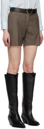 Ernest W. Baker Brown Check Shorts