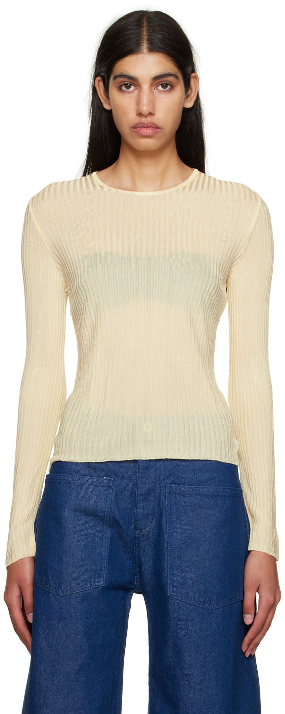 Marques Almeida Beige Fitted Sweater