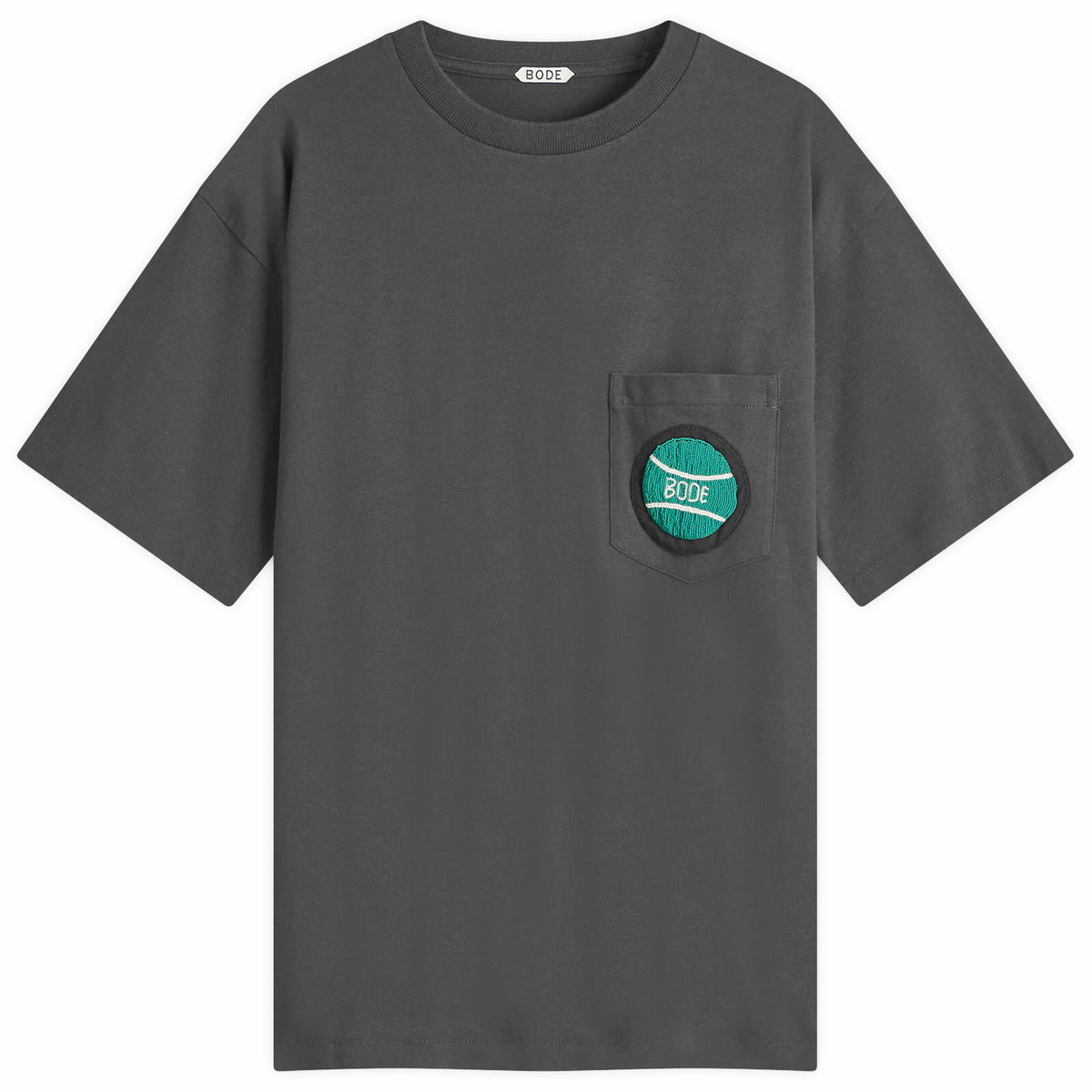 ☆夏におすすめ！☆ BODE SPORTSMAN PATCH POCKET T-SHIRT BODE Men's Game Point Pocket T-Shirt in Black Bode