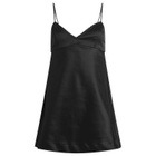 SKIMS Women's Stretch Satin Mini Dress in Obsidian