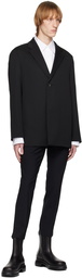 Solid Homme Black Two-Button Blazer