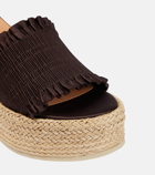 Ganni Smock platform espadrille slides